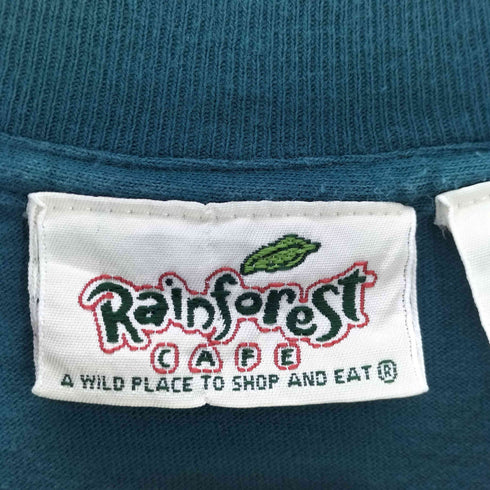 90S USA製 RAIN FOREST アニマルプリント 両面プリント クルーネックTシャツ メンズ JPN:M