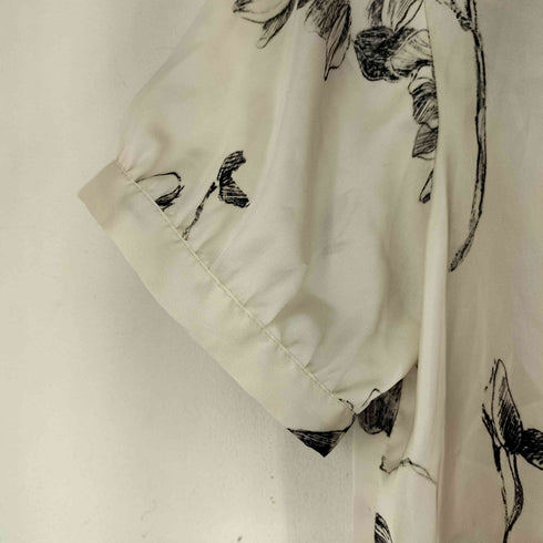 ザラ ZARA リボン付き 花柄 S/S シャツ レディース import:S
