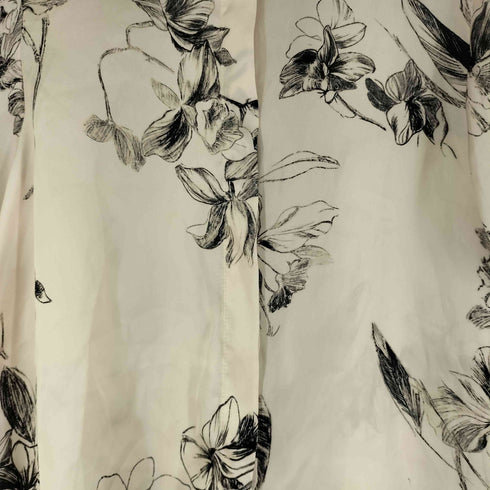 ザラ ZARA リボン付き 花柄 S/S シャツ レディース import:S