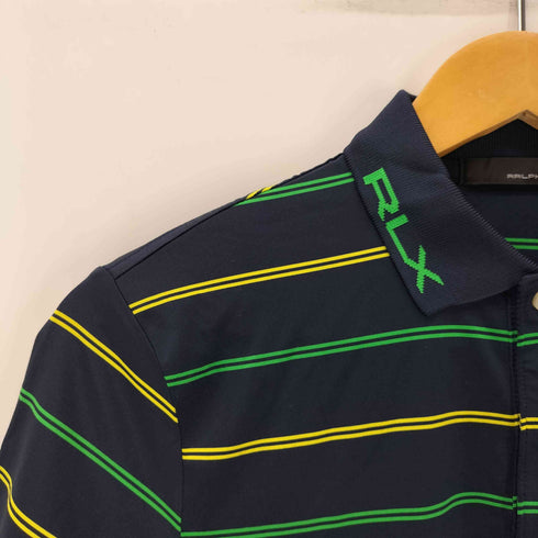 アールエルエックスラルフローレン RLX RALPH LAUREN ボーダー ロゴプリント S/Sポロシャツ メンズ JPN:XS