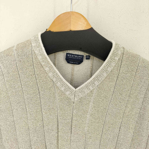 イタリア製 WESTBURY ストライプニットベスト メンズ import:XXL