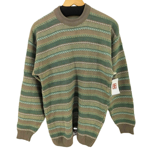 A.T クルーネックボーダーニット メンズ import:XXL