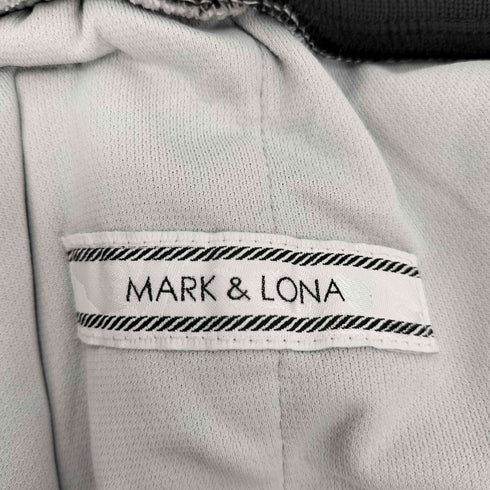 マークアンドロナ MARK&LONA 裾ジップ サイドライン ウール ヘリンボーン スウェット パンツ メンズ 50