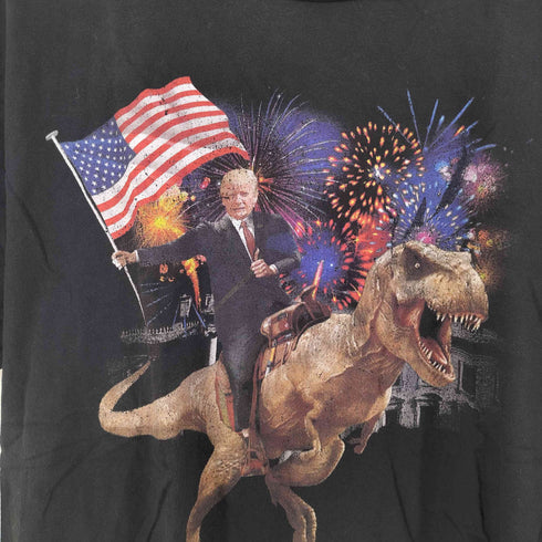 ポートアンドカンパニー PORT and COMPANY フロントプリントTee 大統領 T-LEX メンズ import:M