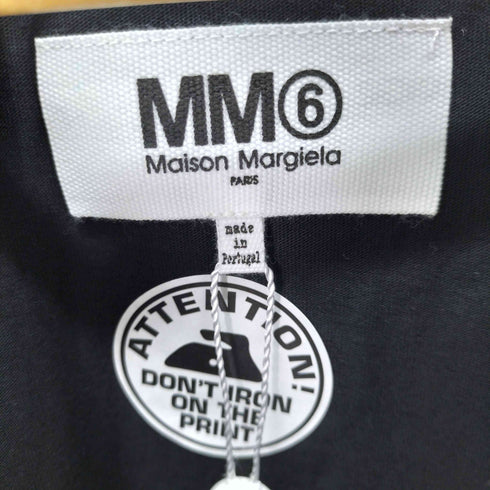 エムエムシックスメゾンマルジェラ MM6 Maison Margiela 手書きロゴ レイヤード ラウンドネック 半袖 Tシャツ レディース S