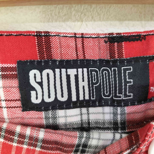 サウスポール SOUTHPOLE チェックハーフパンツ ラメ メンズ US:30-31