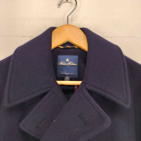 ブルックスブラザーズ BROOKS BROTHERS ダブルブレストピーコート 裏地タータンチェック メンズ JPN:M