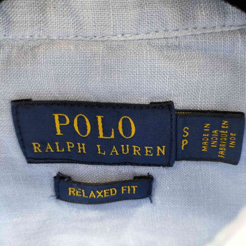 ポロラルフローレン POLO RALPH LAUREN RELAXED FIT ポニー刺繍 ロングスリーブ リネンシャツ メンズ import:S