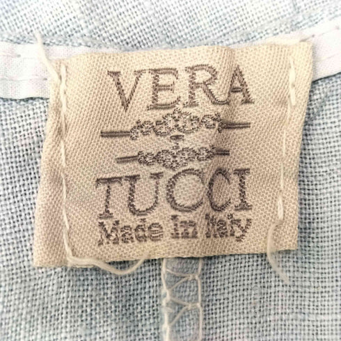 VERA TUCCI イタリア製 リネンノースリーブワンピース レディース