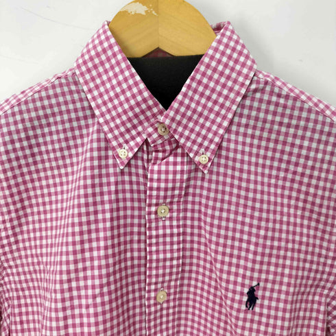 ラルフローレン RALPH LAUREN ポニー刺繍ロゴ ギンガムチェックシャツ メンズ import:XS