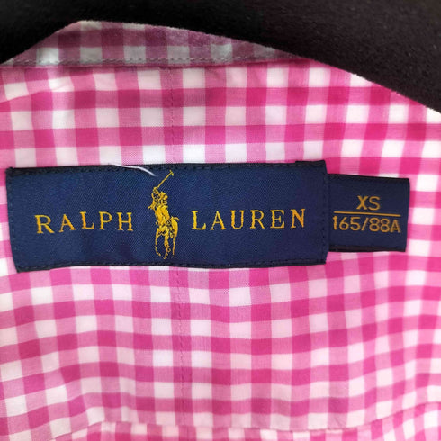 ラルフローレン RALPH LAUREN ポニー刺繍ロゴ ギンガムチェックシャツ メンズ import:XS