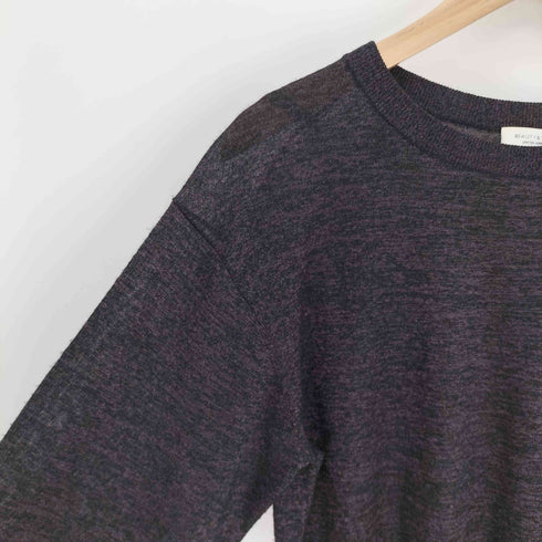ビューティーアンドユースユナイテッドアローズ BEAUTY & YOUTH UNITED ARROWS シアーパフスリーブ ニット ウォッシャブル レディース FREE