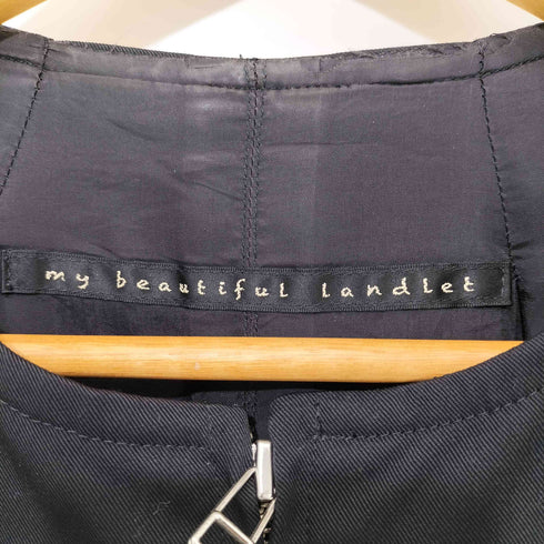マイビューティフルランドレット my beautiful landlet ノーカラー ジップアップ ブルゾンジャケット レディース JPN:1