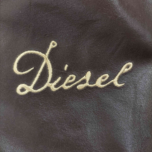 ディーゼル DIESEL 00S ロゴ 刺繍 PUコーティング レザー ショルダーバッグ Y2K メンズ