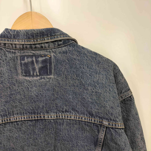 ビッグジョン BIG JOHN 90-00S THE PERFECT FIT 3rd型 ケミカルウォッシュ クロップド デニム ジャケット メンズ import:L