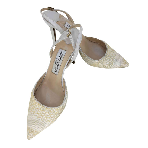 ジミーチュウ JIMMY CHOO TILLY レザー イントレチャート ヒールパンプス レディース 36 2/1