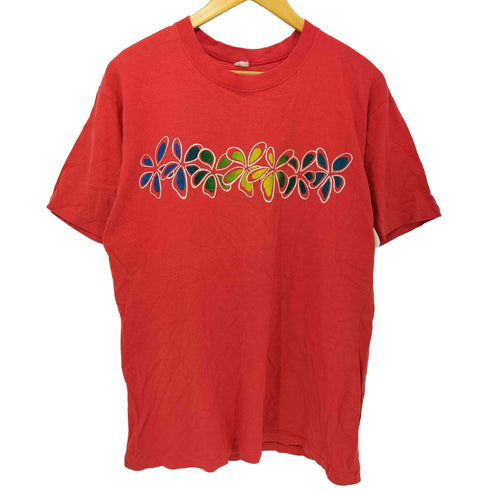 フロントプリント シングルステッチ クルーネック S/S Tシャツ メンズ