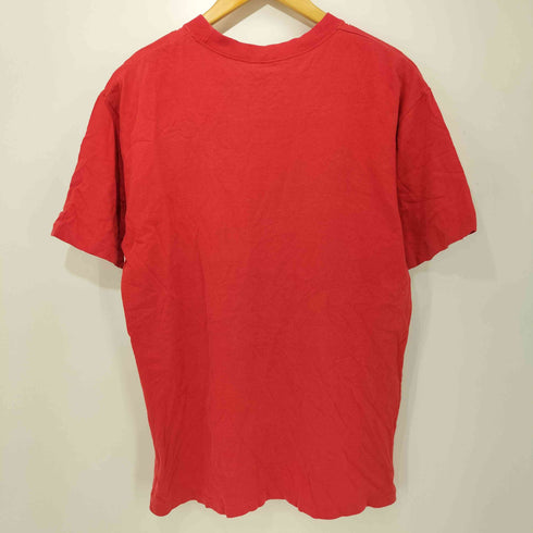 フロントプリント シングルステッチ クルーネック S/S Tシャツ メンズ