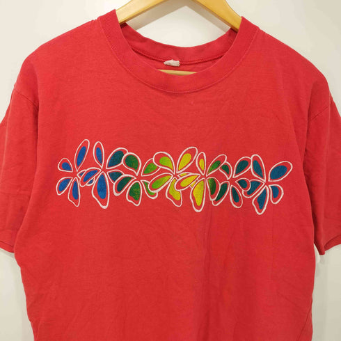 フロントプリント シングルステッチ クルーネック S/S Tシャツ メンズ