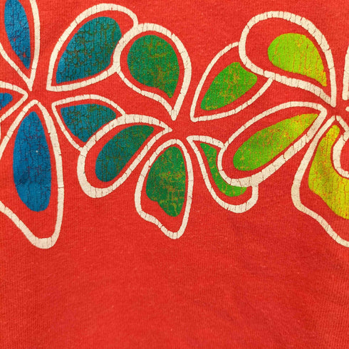 フロントプリント シングルステッチ クルーネック S/S Tシャツ メンズ