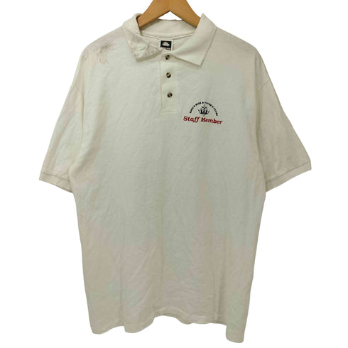コットンデラックス COTTON DELUXE USA製 クラブスタッフ プリント シングルステッチ S/S ポロシャツ メンズ import:L