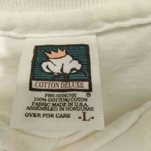 コットンデラックス COTTON DELUXE USA製 クラブスタッフ プリント シングルステッチ S/S ポロシャツ メンズ import:L