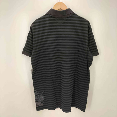 フレッドペリー FRED PERRY フラワー 刺繍 ボーダー ポロシャツ メンズ O