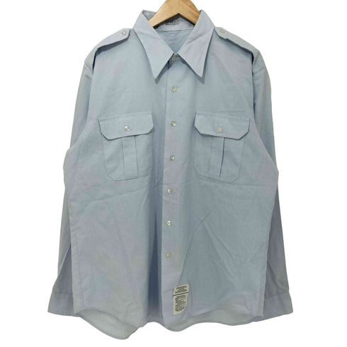 ユーエスアーミー U.S. ARMY 00S 01年製 フロントポケット エポレット L/S シャツ メンズ 17 1/2×37