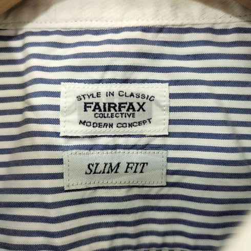フェアファクス FAIRFAX SLIM FIT ボタンダウン S/S ストライプ シャツ メンズ 46