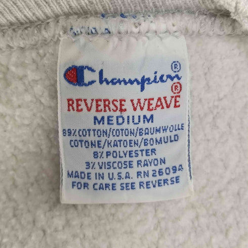 チャンピオン Champion 90s USA製 刺繍タグ REVERSE WEAVE リバースウィーブ 目あり クルーネックスウェット メンズ import:M