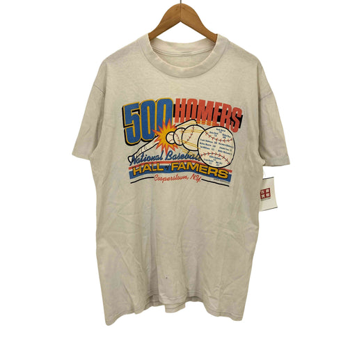 90-00S Cooperstown HALL of FAMERS 500 HOMERS プリント S/S シャツ 袖シングルステッチ メンズ