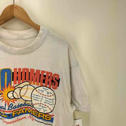 90-00S Cooperstown HALL of FAMERS 500 HOMERS プリント S/S シャツ 袖シングルステッチ メンズ