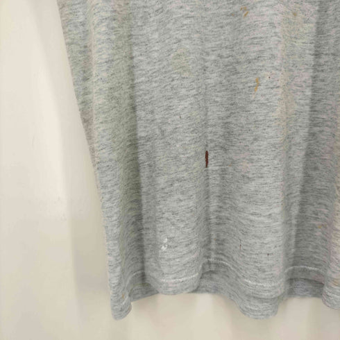 80-90S JERZEESボディ USA製 STONY BROOK カレッジ プリント S/S シャツ メンズ import:XL
