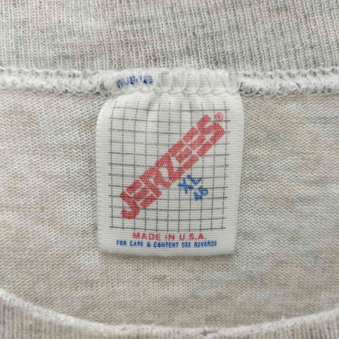 80-90S JERZEESボディ USA製 STONY BROOK カレッジ プリント S/S シャツ メンズ import:XL