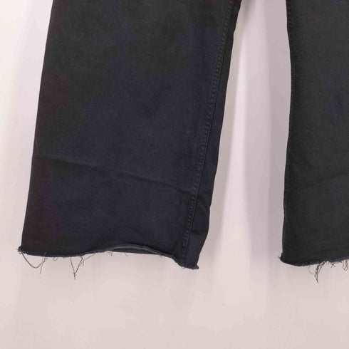 ザラ ZARA カットオフ 加工 ワイド ブラック デニム パンツ メンズ 46