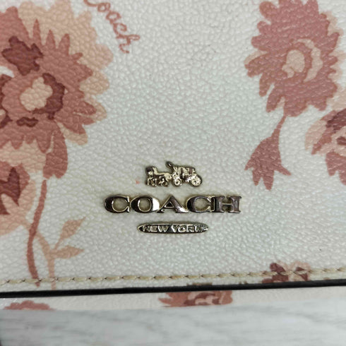 コーチ COACH シグネチャー フローラル ミニ トライフォールド ウォレット 三つ折り財布 レディース