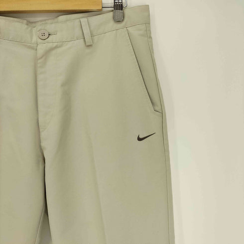 ナイキゴルフ NIKE GOLF 00S 07AW ジップアップ ドローコード センタープレス スウッシュ ロゴ 刺繍 スラックス ゴルフパンツ メンズ 34
