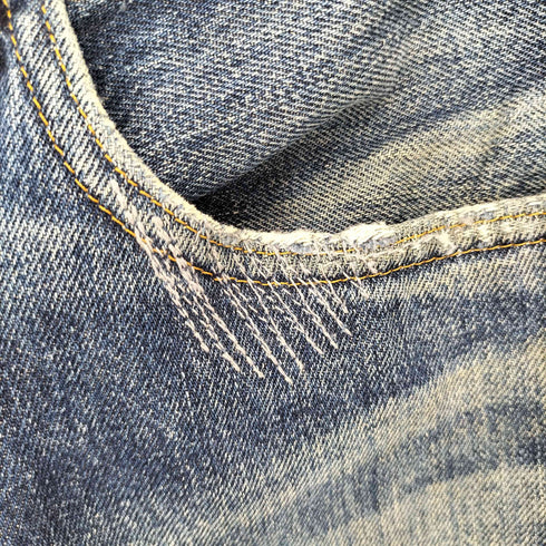 リーバイス Levis 90S 555刻印 BIGE バレンシア 501XX 襤褸 デニムパンツ メンズ 32/36