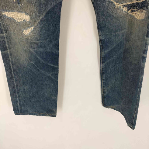 リーバイス Levis 90S 555刻印 BIGE バレンシア 501XX 襤褸 デニムパンツ メンズ 32/36