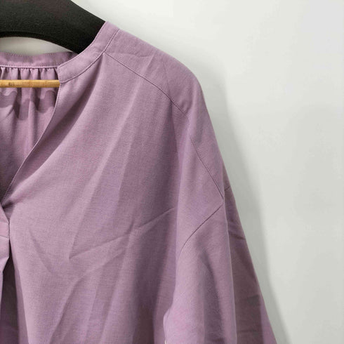 ユナイテッドアローズグリーンレーベルリラクシング UNITED ARROWS green label relaxing バックギャザー スタンドカラー ブラウス レディース