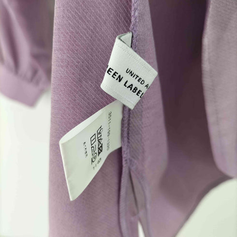 ユナイテッドアローズグリーンレーベルリラクシング UNITED ARROWS green label relaxing バックギャザー スタンドカラー ブラウス レディース