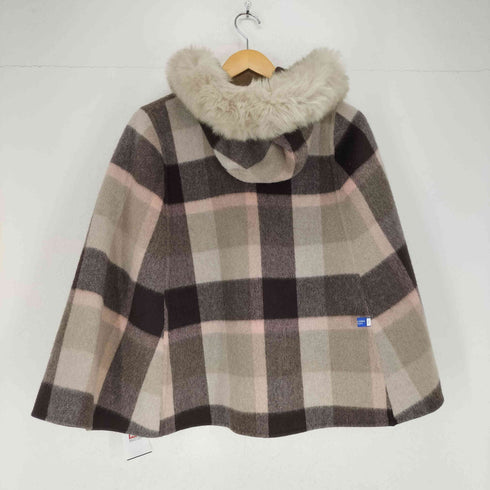ブルーレーベルクレストブリッジ BLUE LABEL CRESTBRIDGE フード付き チェック ポンチョ レディース JPN:38
