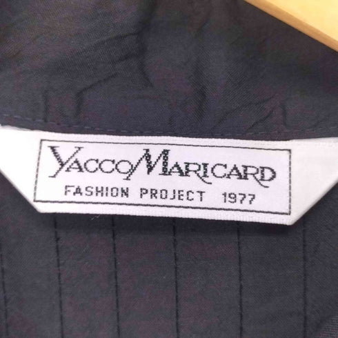 ヤッコマリカルド YACCO MARICARD ピンタック 比翼ボタン シルクシャツ レディース バスト 86~94 身長154~162