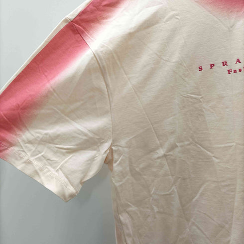 ザラ ZARA グラデーション スプレープリント クルーネックTシャツ レディース import:M