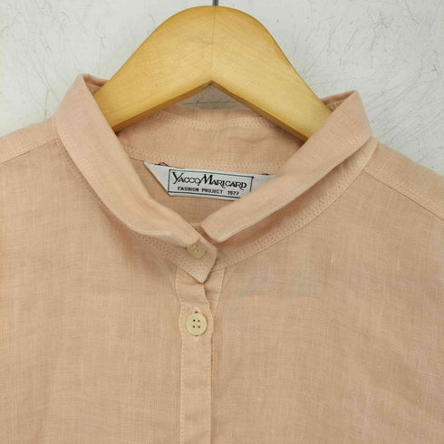 ヤッコマリカルド YACCO MARICARD バックギャザー リネンシャツワンピース レディース バスト86-94 身長154-162