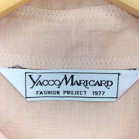 ヤッコマリカルド YACCO MARICARD バックギャザー リネンシャツワンピース レディース バスト86-94 身長154-162