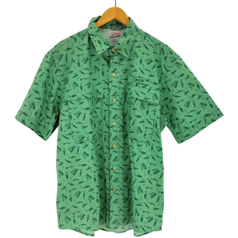 アイゾッド IZOD 90-00s 総柄S/Sフィッシングシャツ メンズ JPN:L