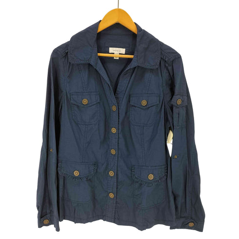 dressbarn フラワーボタンリップストップシャツジャケット レディース JPN:L