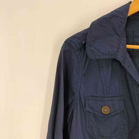 dressbarn フラワーボタンリップストップシャツジャケット レディース JPN:L