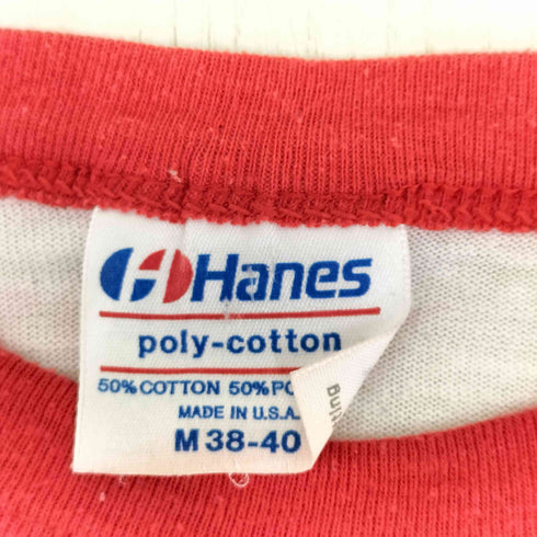 ヘインズ Hanes 80s USA製 プリントラグランTシャツ メンズ JPN:M